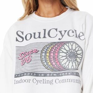 NEW SoulCycle x JunkFood White Sweatshirt